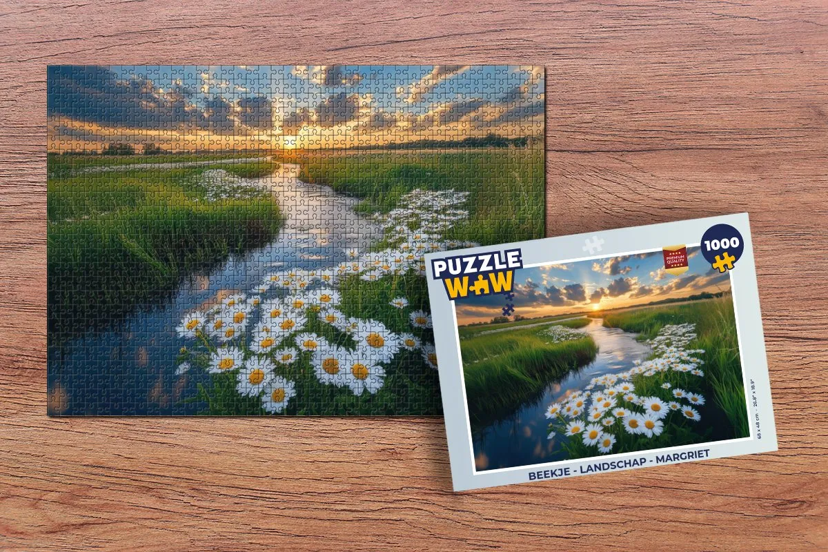PuzzleWow Beekje Landschap Legpuzzel 1000 Stuks - Margriet