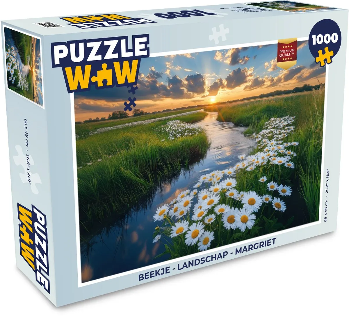 PuzzleWow Beekje Landschap Legpuzzel 1000 Stuks - Margriet