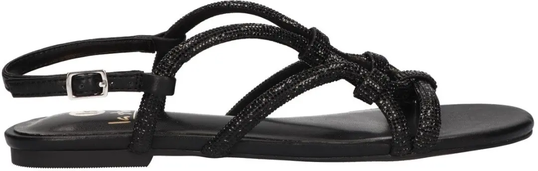 La Strada Sandaal Zwart Glitter Synthetisch