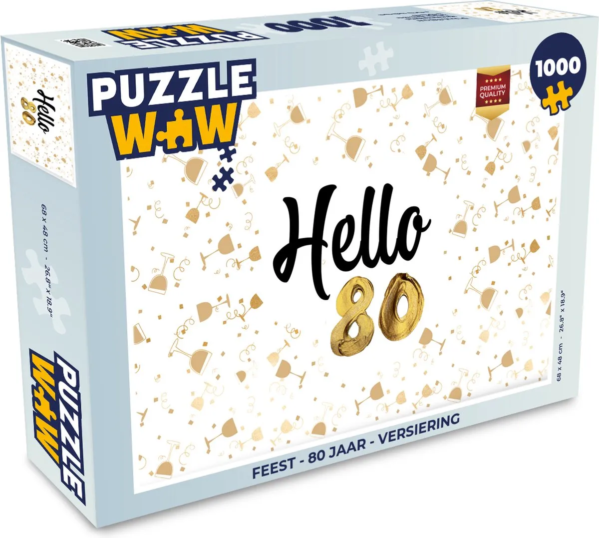 PuzzleWow Feest 80 Jaar Legpuzzel 1000 Stuks