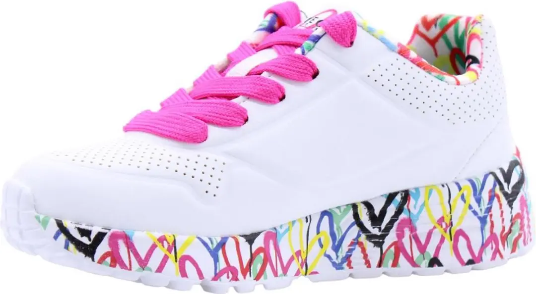 Skechers Uno Lite Meisjes Sneakers 27 - Wit/Multicolour - afbeelding 6 van 6