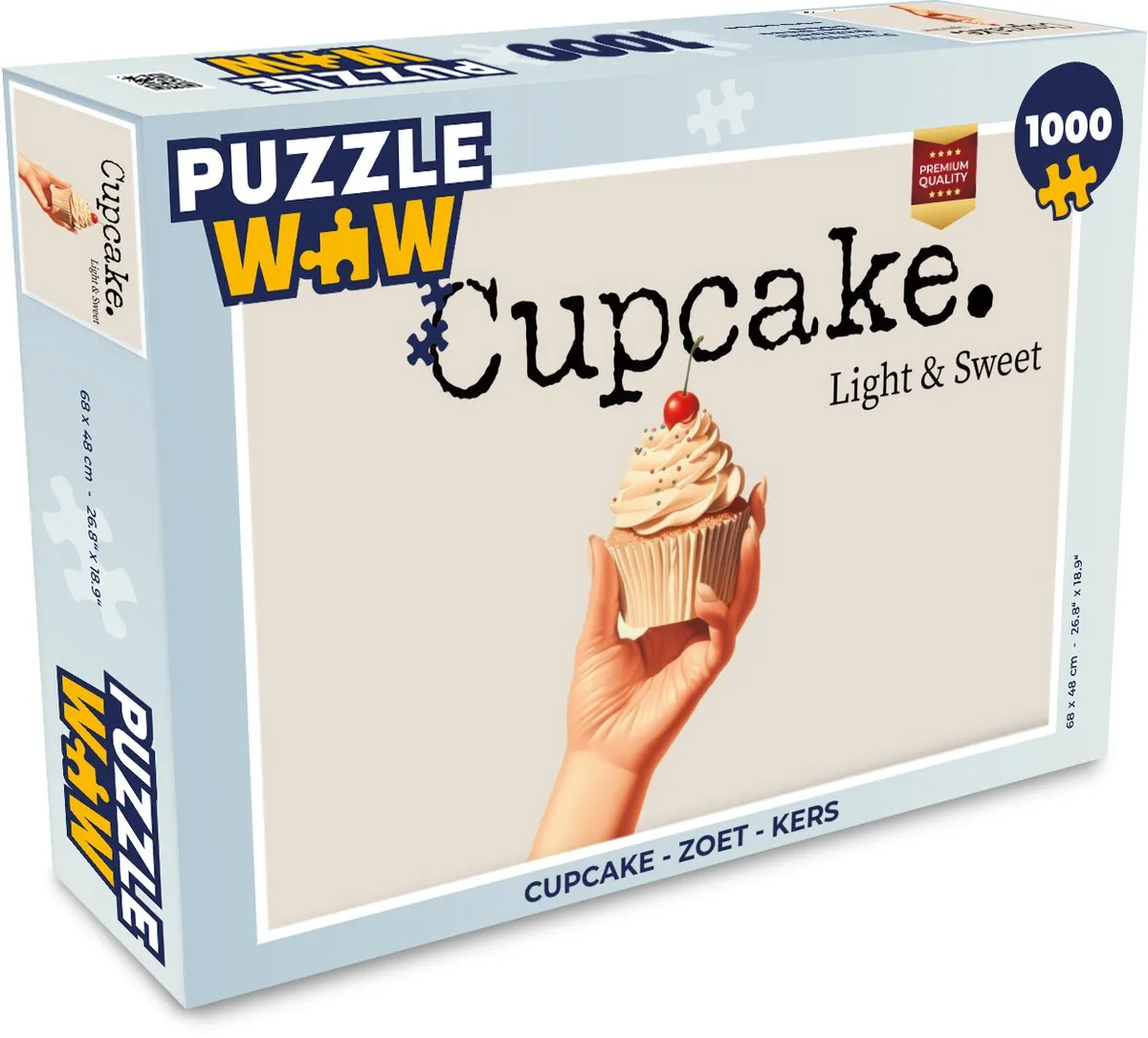 PuzzleWow Cupcake Legpuzzel 1000 Stuks - Tekst
