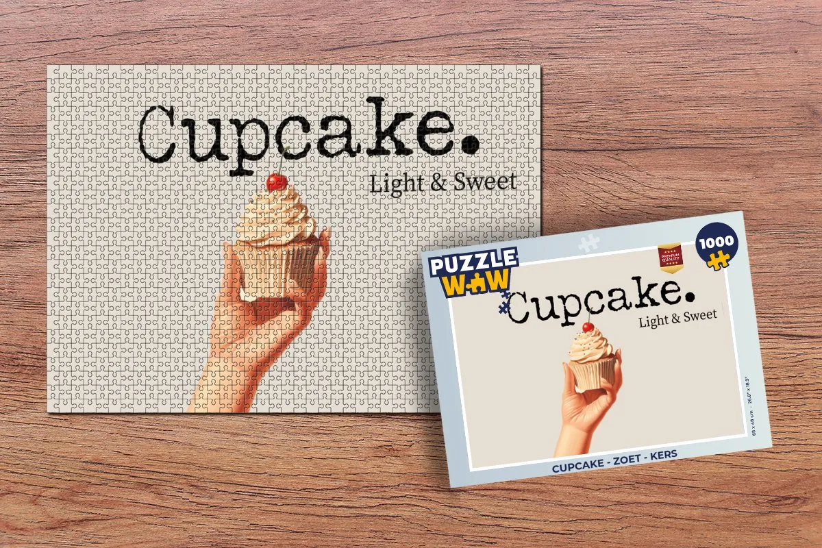 PuzzleWow Cupcake Legpuzzel 1000 Stuks - Tekst