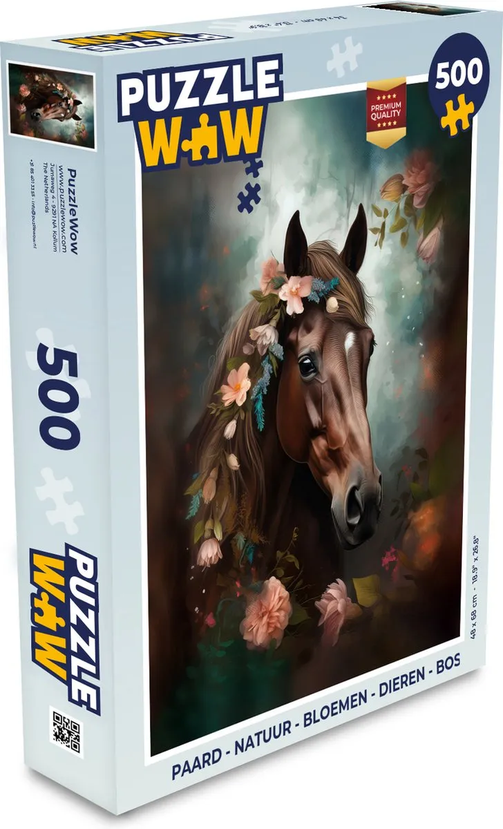 PuzzleWow Natuur Bloemen Bos Legpuzzel 500 Stuks