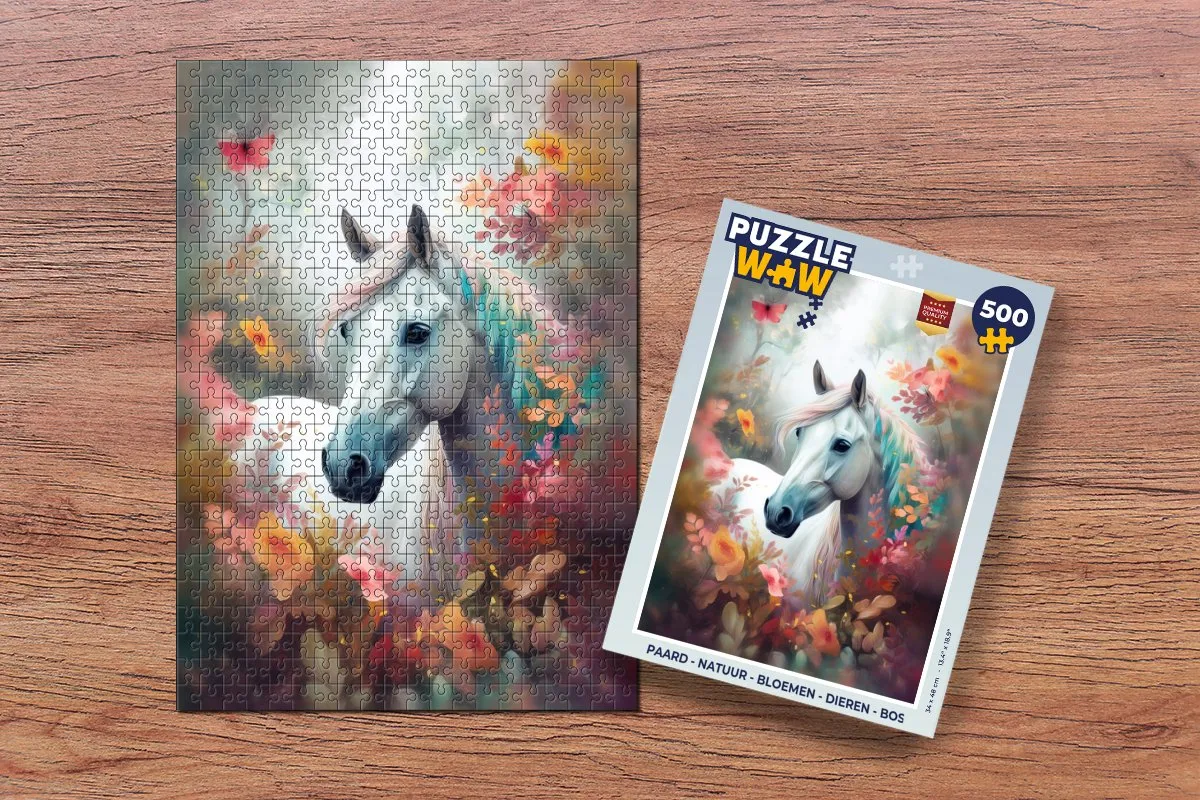 PuzzleWow Natuur Bloemen Bos Legpuzzel 500 Stuks - Multicolor