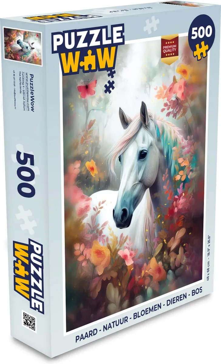 PuzzleWow Natuur Bloemen Bos Legpuzzel 500 Stuks - Multicolor