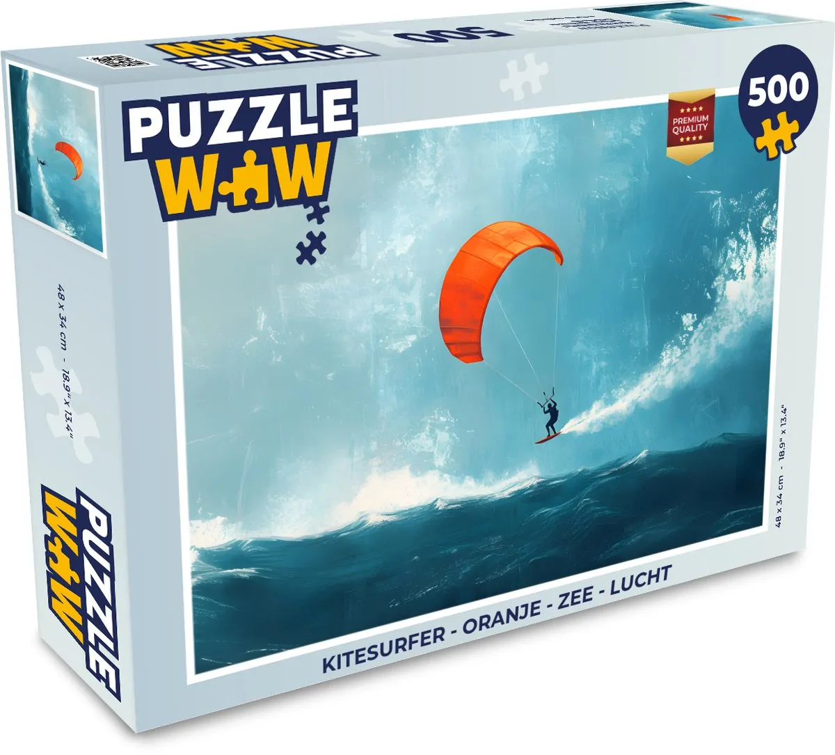 PuzzleWow Kitesurfer Legpuzzel 500 Stuks