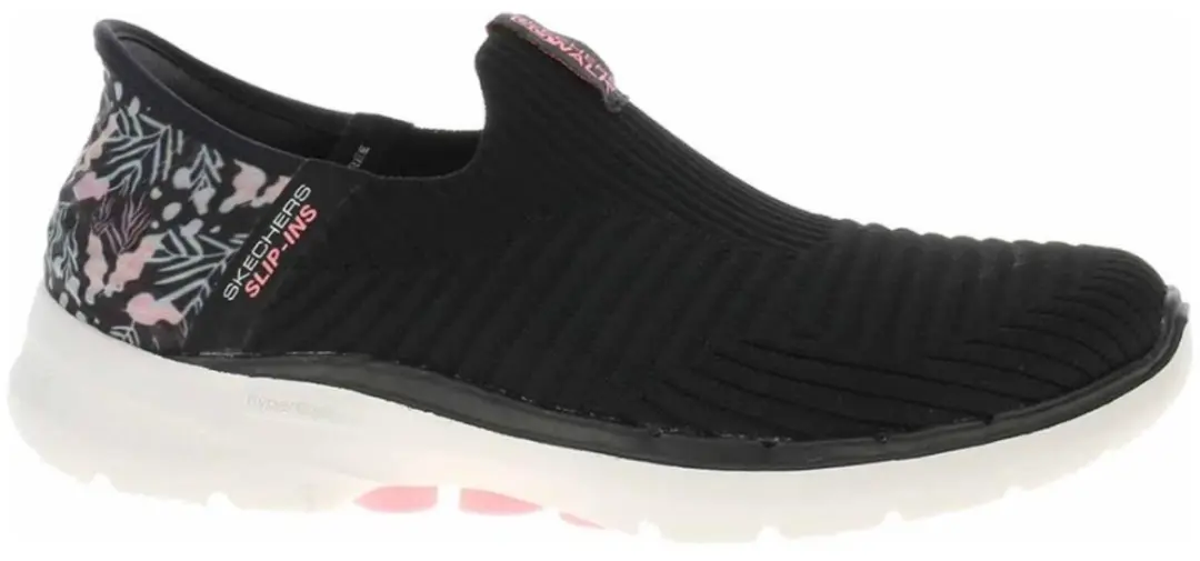 SKECHERS GO WALK 6 TROPICAL BAY, 124626-BKPK, Female, Black Skechers Dames Sneak