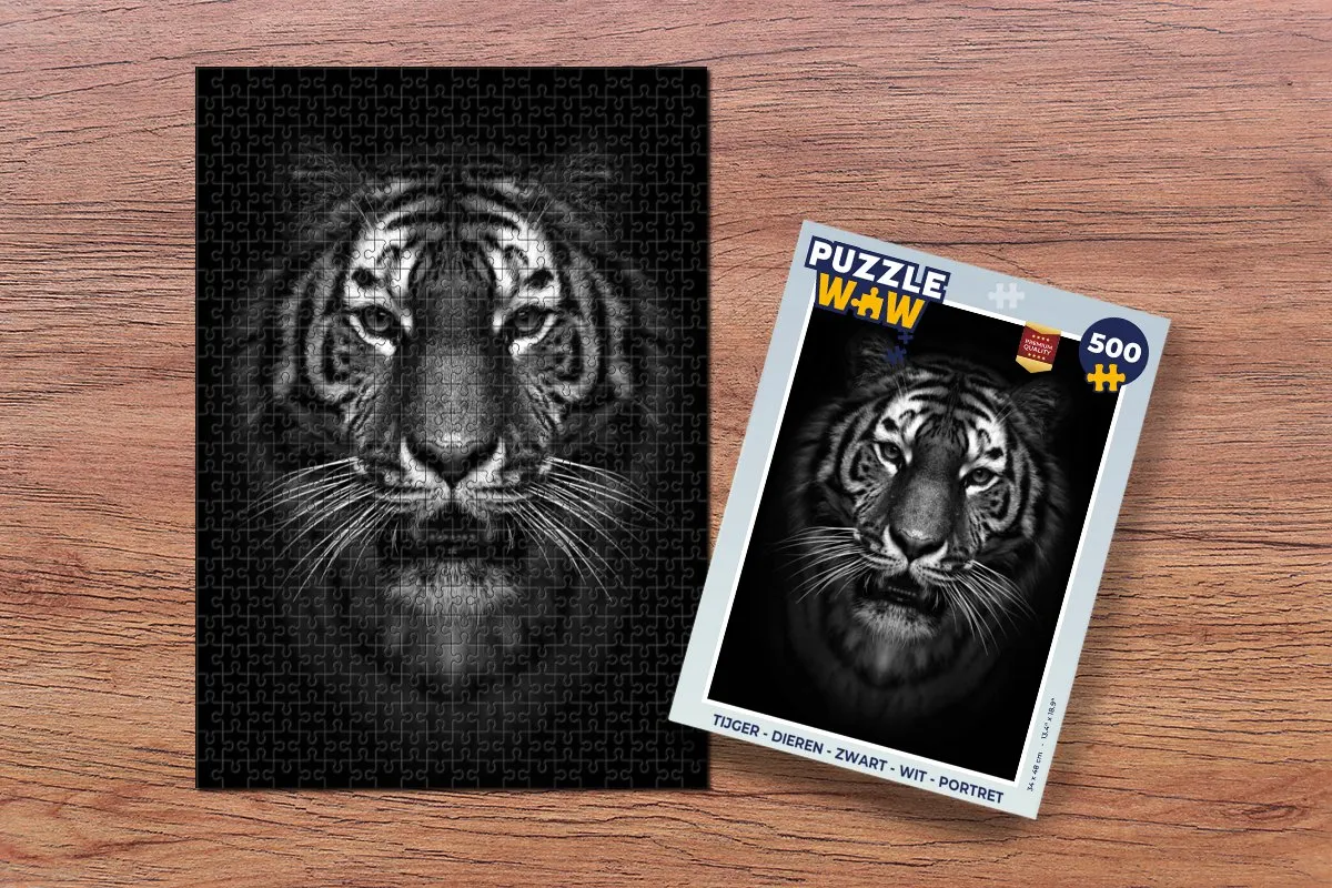 PuzzleWow Tijger Legpuzzel 500 Stuks - Multicolor