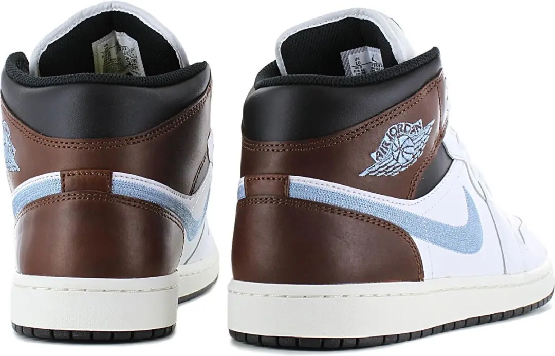 Nike Air Jordan 1 Mid SE FQ7831-142 - Witte/Blauwe/Grijze/Zwarte Sneakers - Maat 44.5 - afbeelding 5 van 6