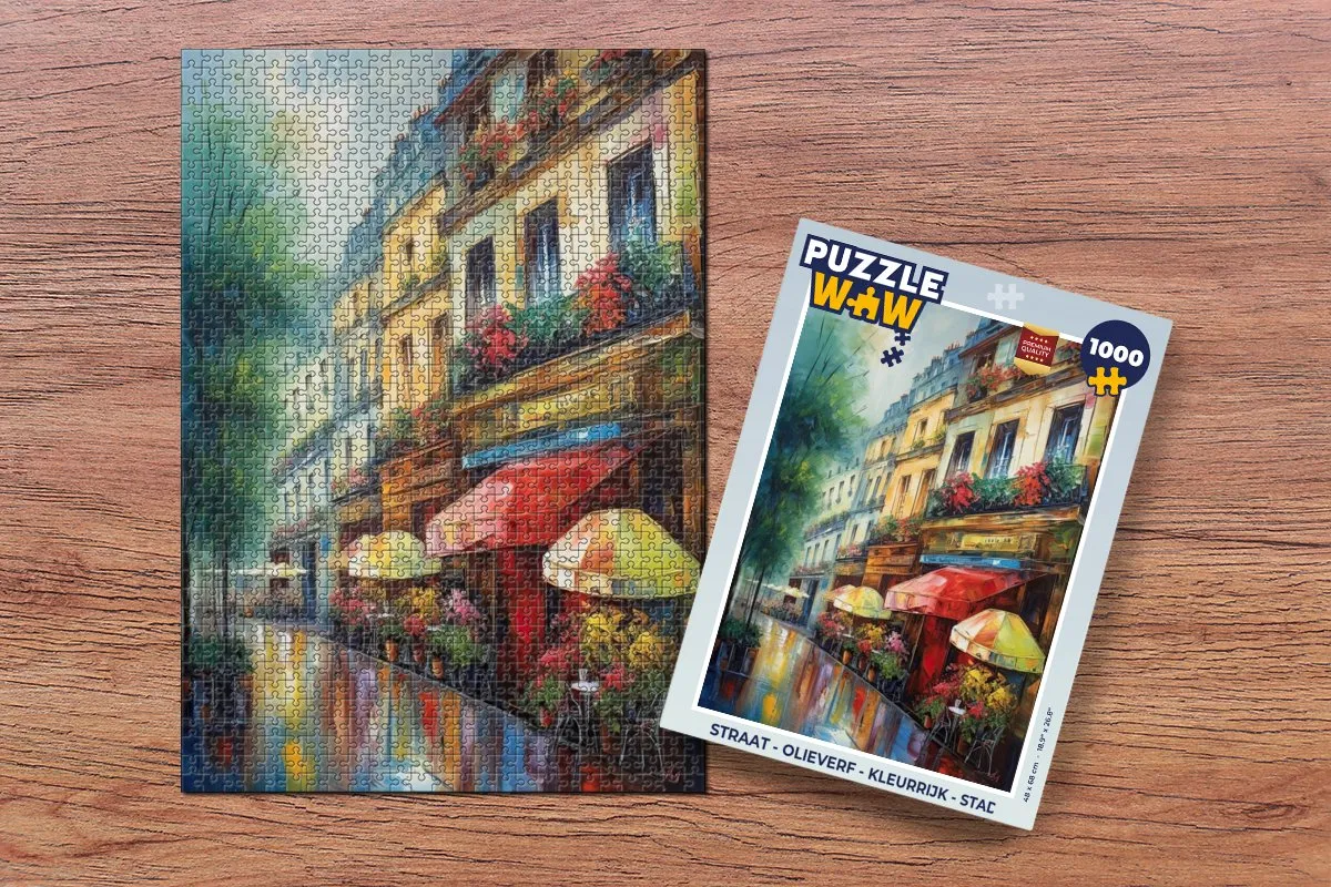 PuzzleWow Straat Legpuzzel 1000 Stuks - Multicolor