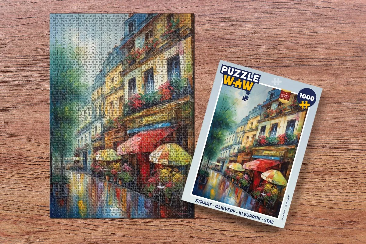PuzzleWow Straat Legpuzzel 1000 Stuks - Multicolor