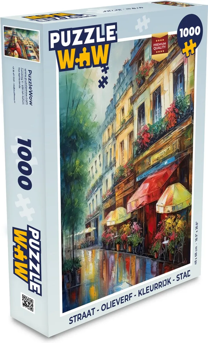 PuzzleWow Straat Legpuzzel 1000 Stuks - Multicolor