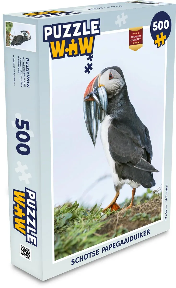 PuzzleWow Schotse papegaaiduiker Legpuzzel 500 Stuks