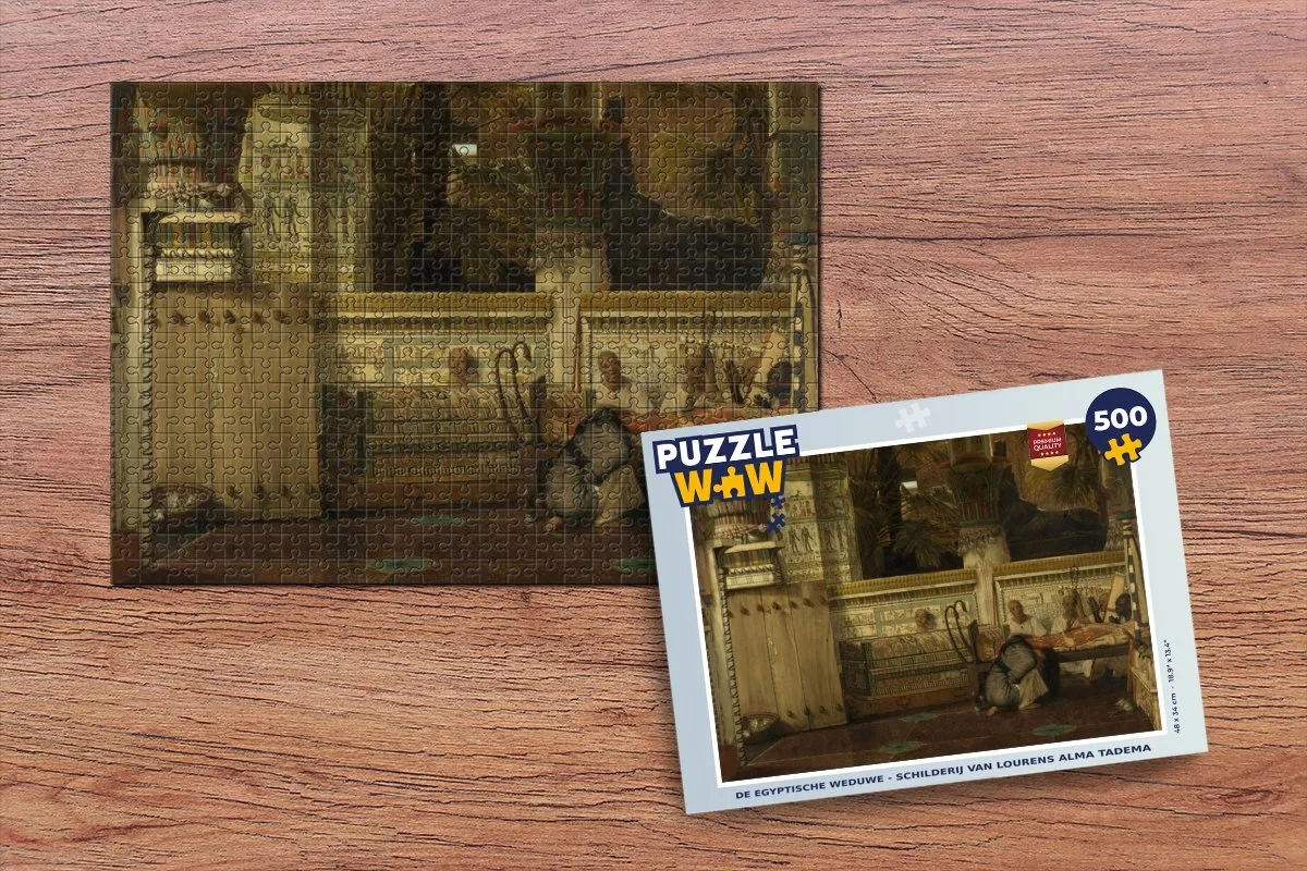 PuzzleWow Legpuzzel De Egyptische Weduwe - 500 Stuks - Multicolor