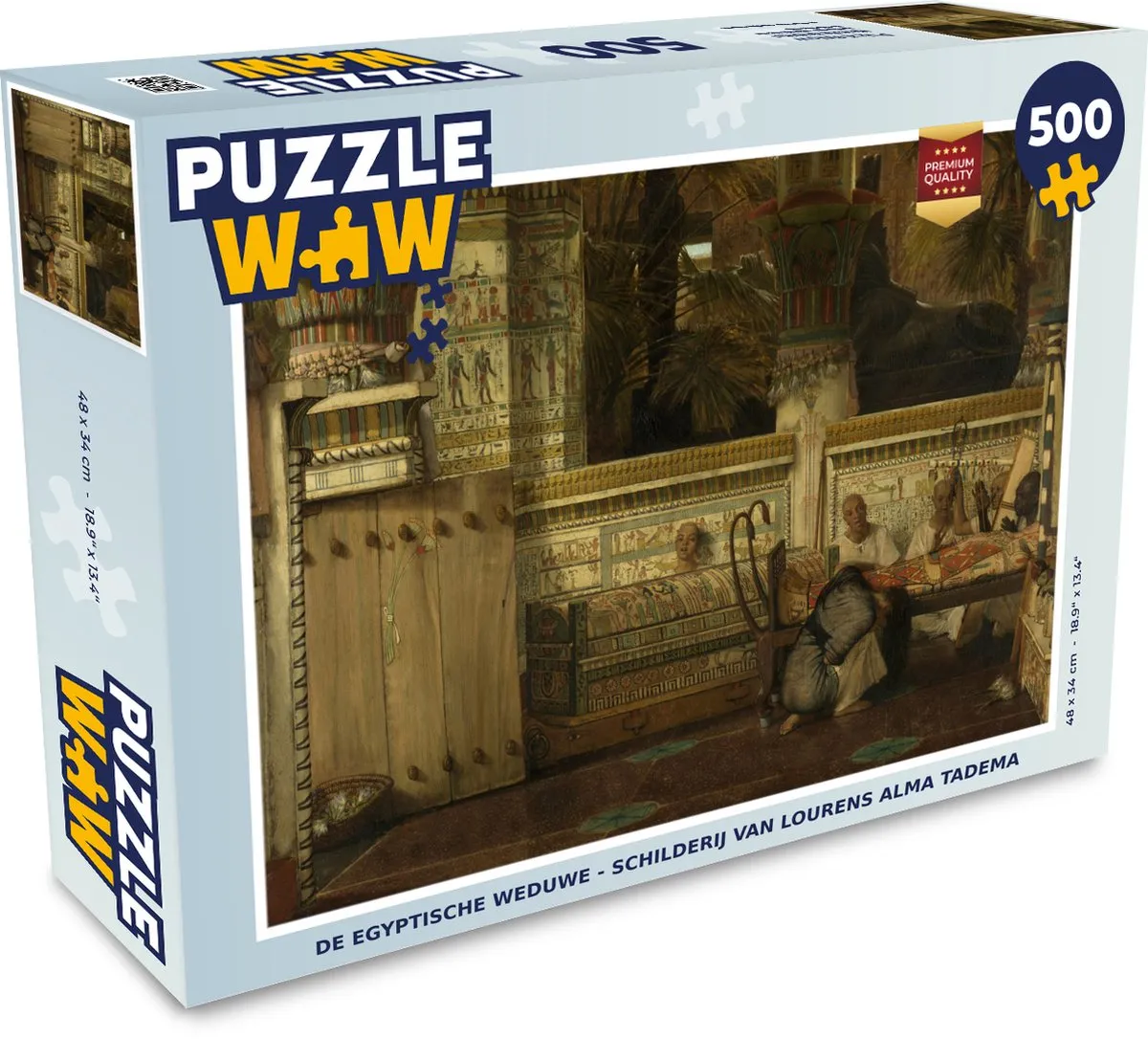 PuzzleWow Legpuzzel De Egyptische Weduwe - 500 Stuks - Multicolor