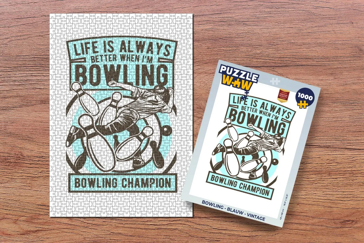 PuzzleWow Bowling Puzzel 1000 Stuks - Multicolor