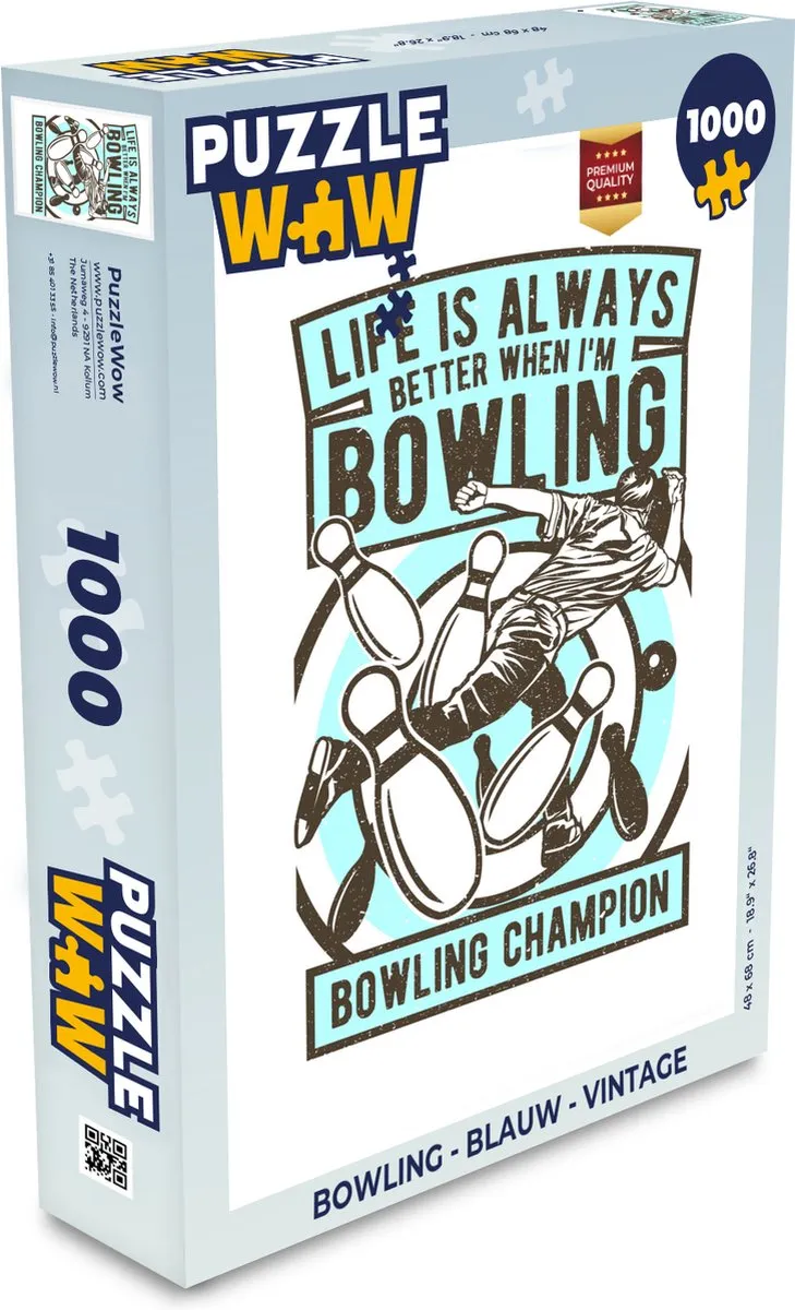 PuzzleWow Bowling Puzzel 1000 Stuks