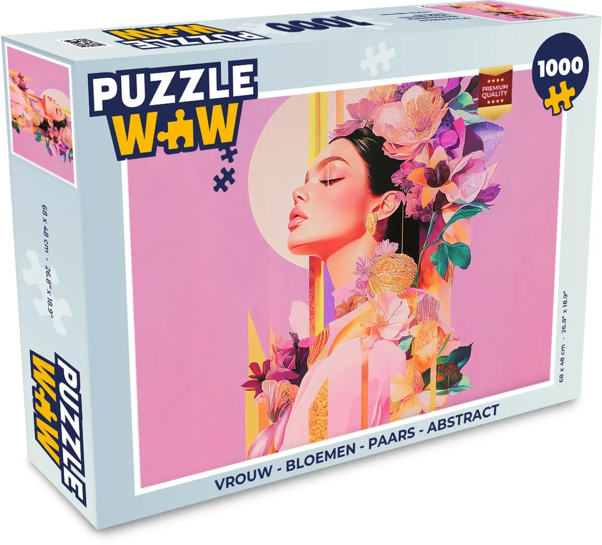 PuzzleWow Bloemen Abstract Legpuzzel 1000 Stuks - Paars