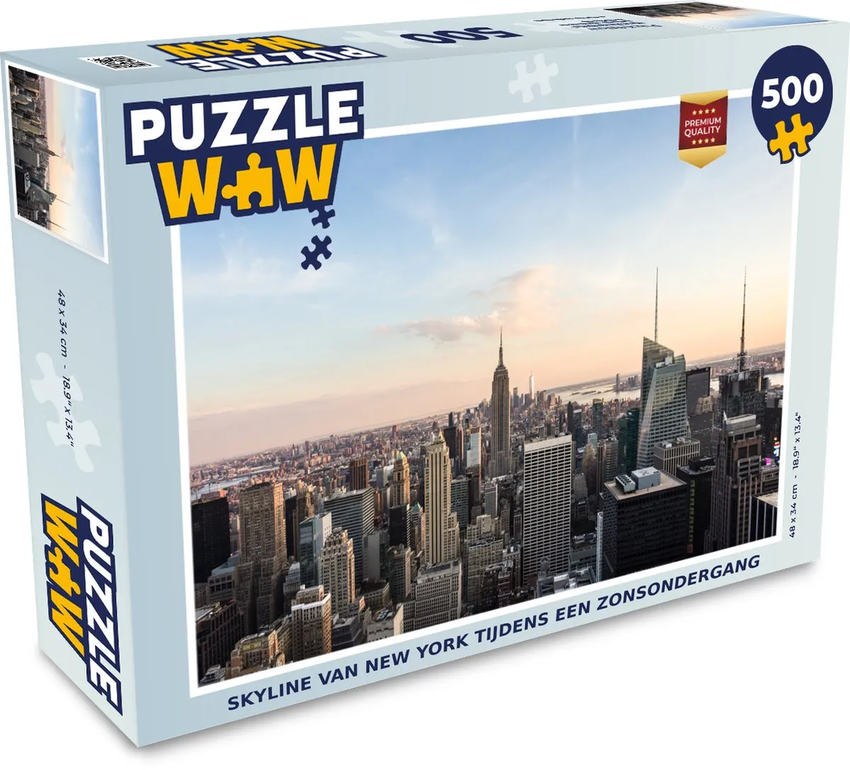 PuzzleWow New York Skyline Winter Legpuzzel 500 Stuks