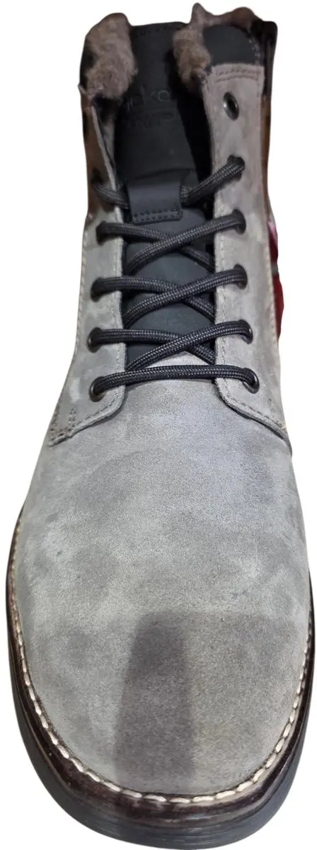 Rieker 11001 Heren Suede Schoenen - Taupe - Maat 46