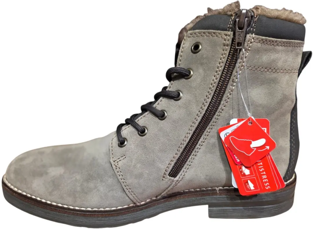 Rieker 11001 Heren Suede Schoenen - Taupe - Maat 46