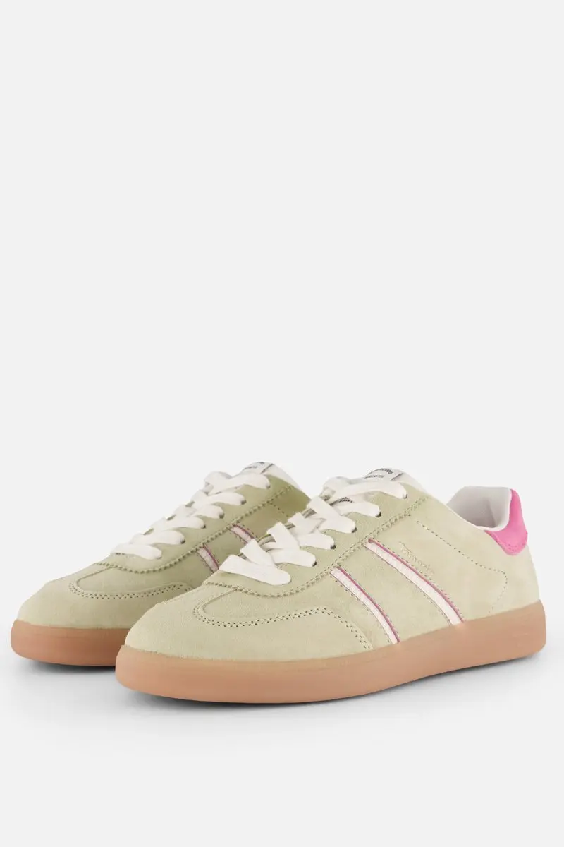 Tamaris Sneakers groen Leer