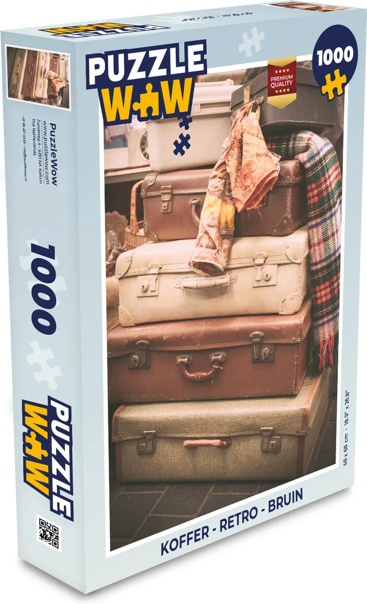 PuzzleWow Legpuzzel Koffer 1000 Stuks