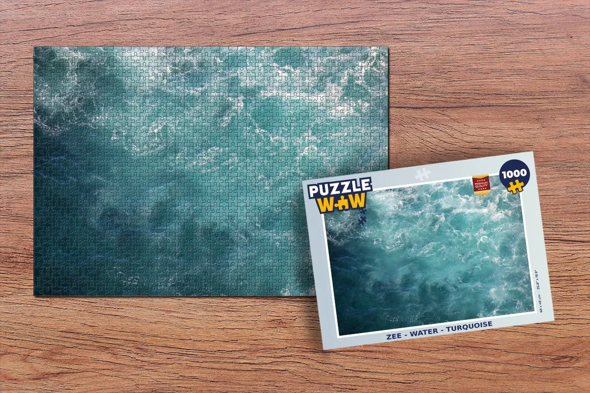 PuzzleWow Zee Water Legpuzzel 1000 Stuks - Turquoise