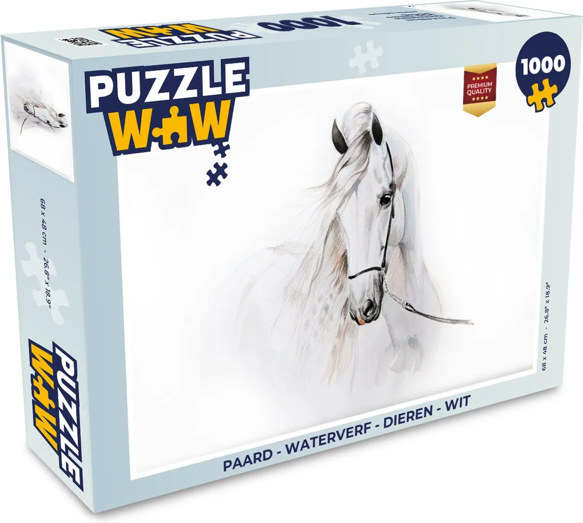 PuzzleWow Paard Waterverf Legpuzzel 1000 Stuks