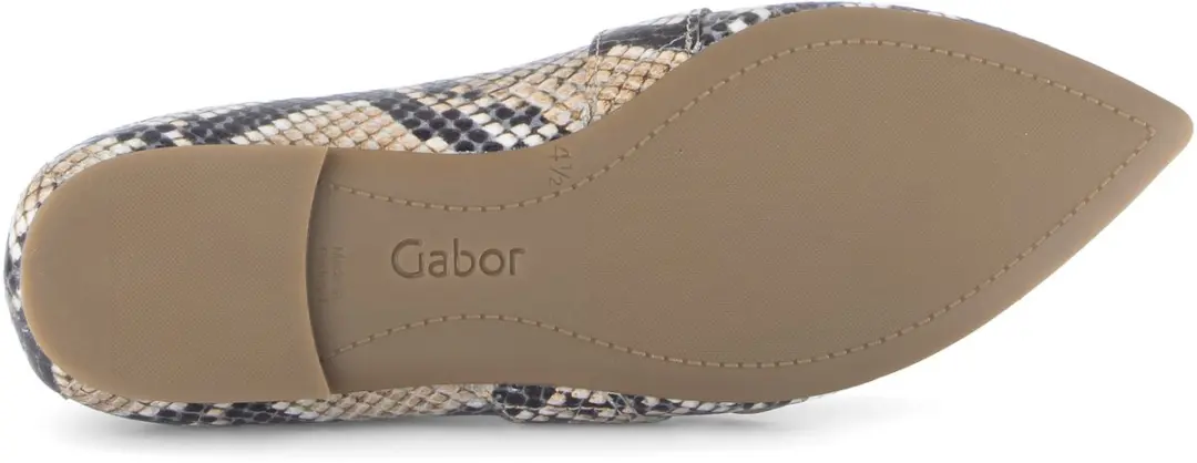 Gabor 84.131.32 Instappers - Slangenprint Leer - Beige/Zwart 38.5 - afbeelding 6 van 6