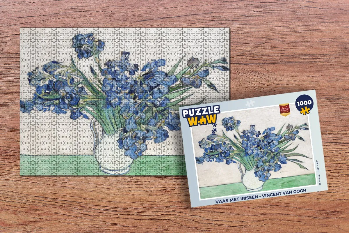 PuzzleWow Vincent van Gogh Irissen Legpuzzel 1000 Stuks - Multicolor
