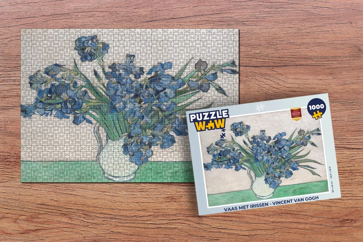 PuzzleWow Vincent van Gogh Irissen Legpuzzel 1000 Stuks - Multicolor