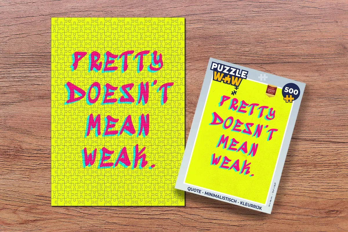 PuzzleWow Quote Minimalistisch Legpuzzel 500 Stuks - 8721406852179