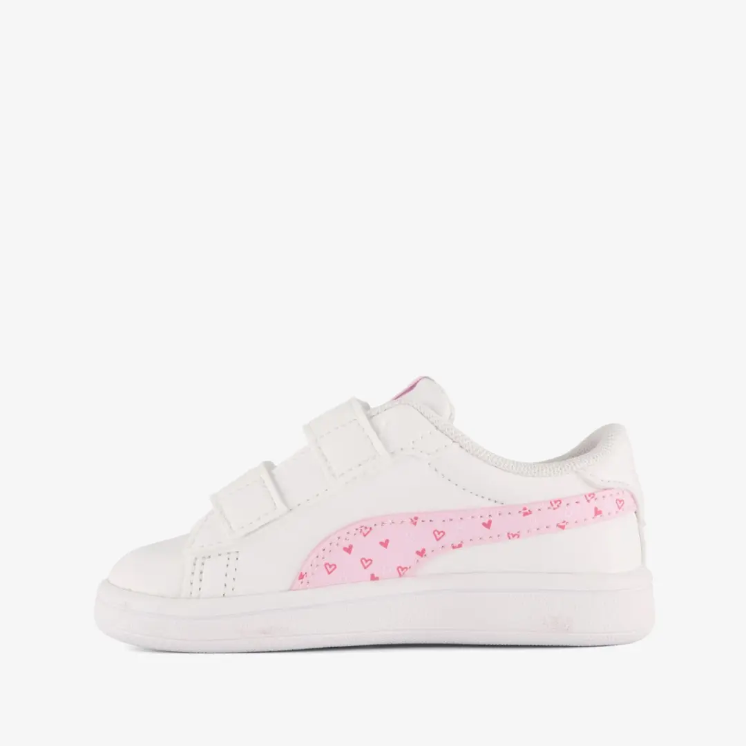 PUMA Smash 3.0 Hearty V INF Meisjes Sneakers - 23 - Wit Roze - afbeelding 5 van 6