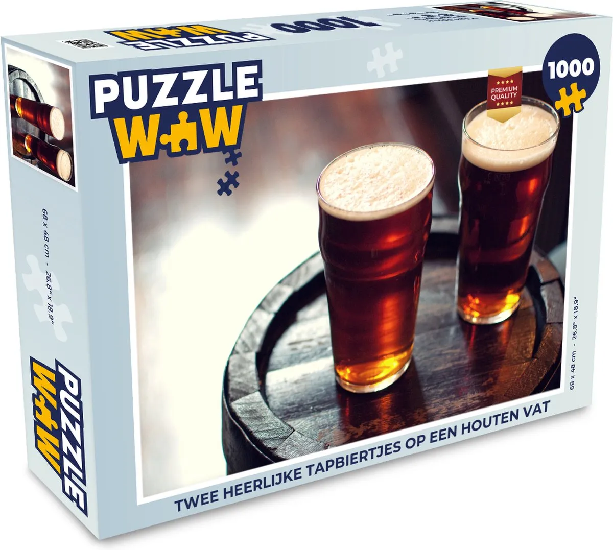 PuzzleWow Legpuzzel Twee Heerlijke Tapbiertjes - 1000 Stuks Multicolor
