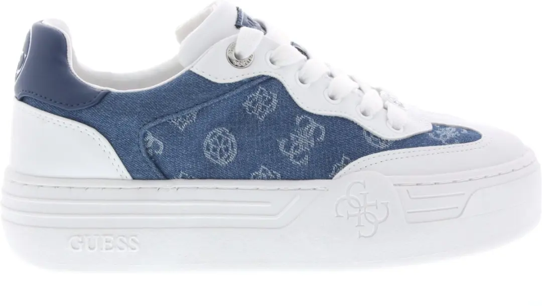Dames Sneakers Guess Swole2 Denim Blue Jeansblauw