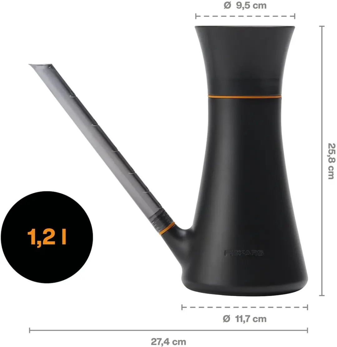 Fiskars Precise Gieter 1,2L - Zwart - afbeelding 5 van 6