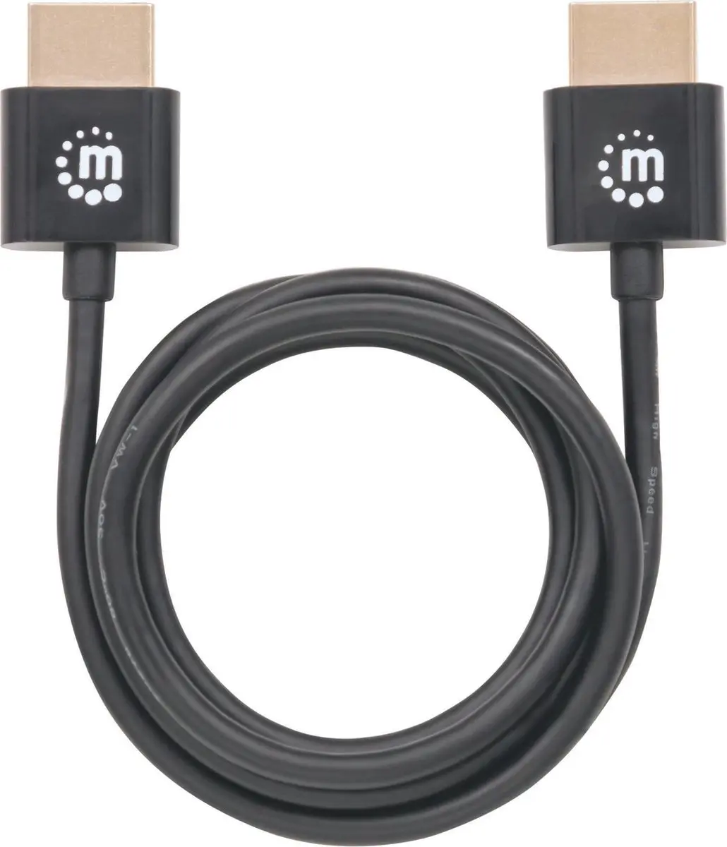 Manhattan 394352 HDMI Kabel 1m - Type A - Zwart - afbeelding 2 van 6