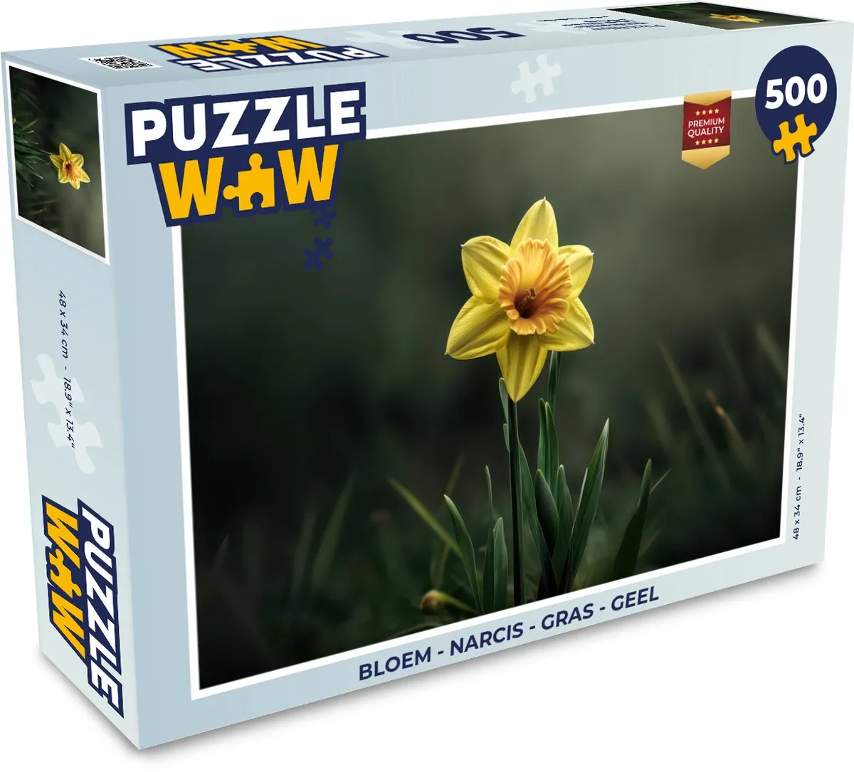 PuzzleWow Bloem Narcis Geel Legpuzzel 500 Stuks