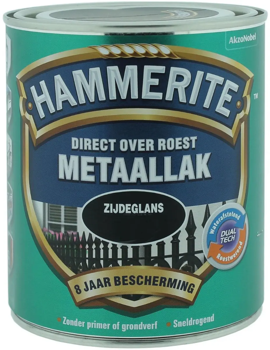Hammerite Metaallak Zijdeglans Zilver Grijs 250ml
