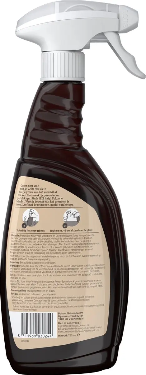 Pokon Bio Kuur voor Rozen Spray 750ml - afbeelding 3 van 6
