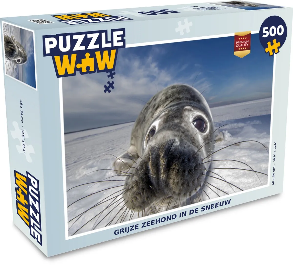 PuzzleWow Zeehond Close Up Legpuzzel 500 Stuks