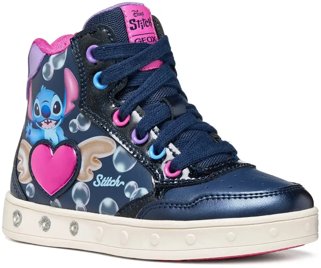 GEOX Skylin Meisjes Sneakers 31 - Marineblauw/Fuchsia - afbeelding 3 van 6
