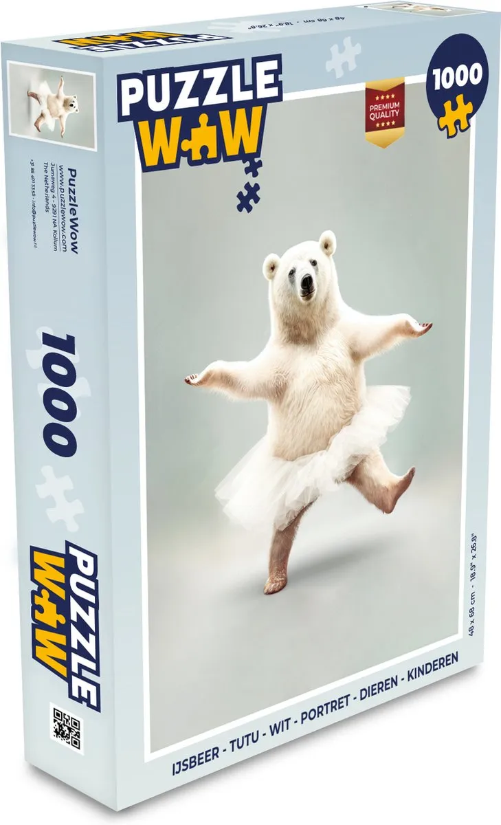 PuzzleWow IJsbeer Tutu Legpuzzel 1000 Stuks