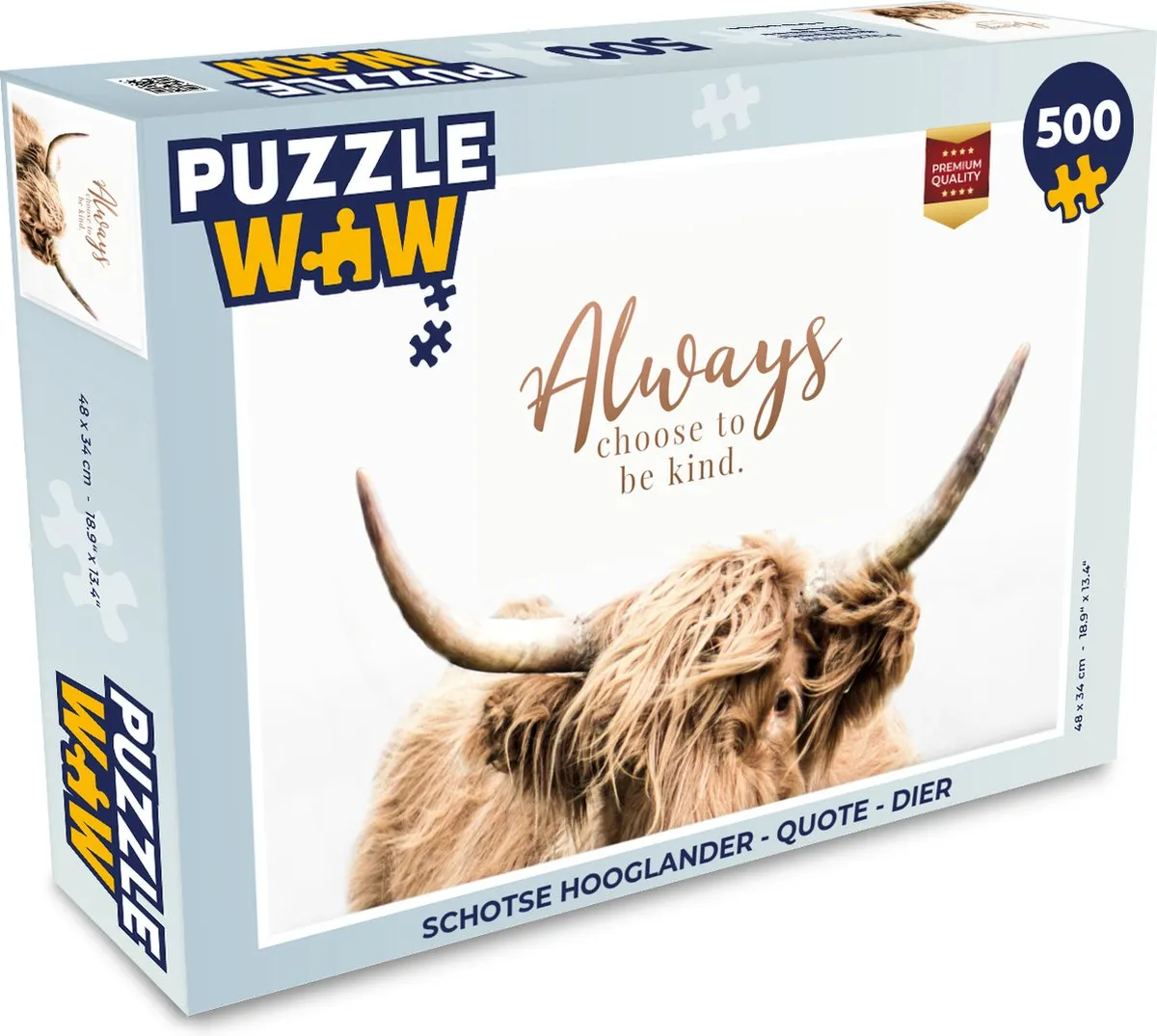 PuzzleWow Schotse Hooglander Legpuzzel 500 Stuks