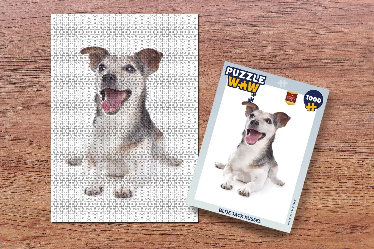 PuzzleWow Blije Jack Russel Legpuzzel 1000 Stuks - Multicolor