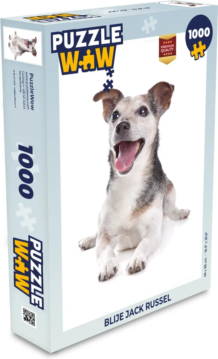 PuzzleWow Blije Jack Russel Legpuzzel 1000 Stuks