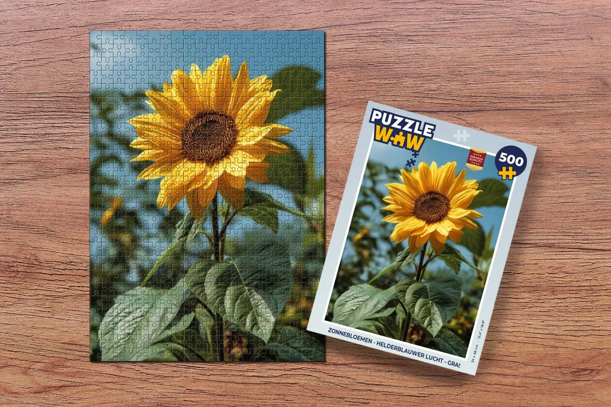 PuzzleWow Zonnebloemen Legpuzzel 500 Stuks