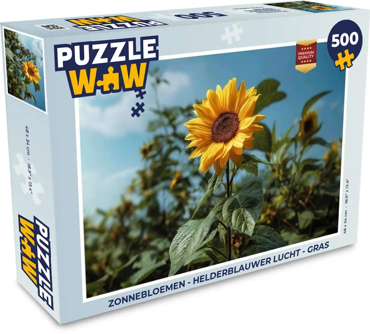 PuzzleWow Zonnebloemen Legpuzzel 500 Stuks